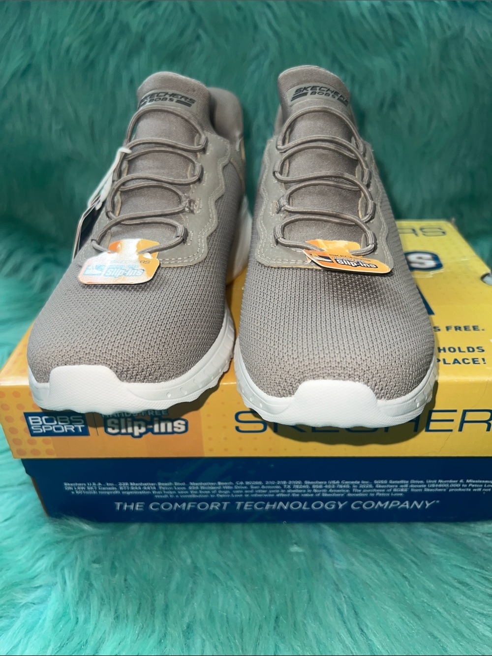 NIB Skechers Bobs Sport Hands Free Slip-Ins with Memory Foam size 8 Taupe - Picture 2 of 8